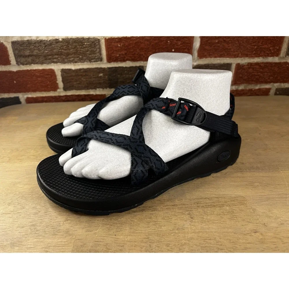 Chaco Z2 Classic Mens Size 10 Sandals Stepped Navy Blue Black Red Hiking Water